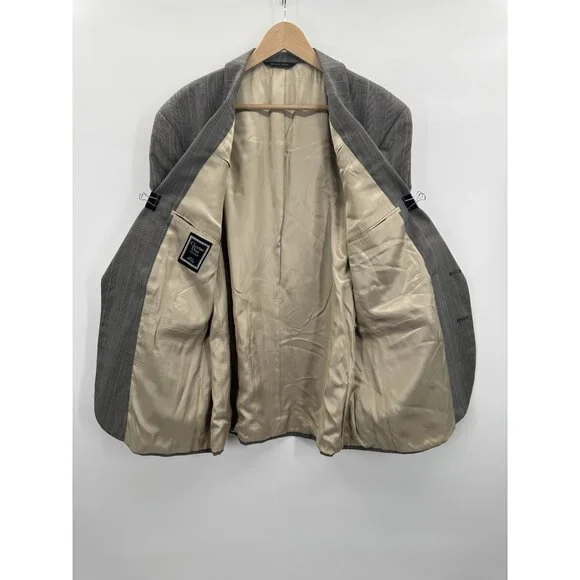 Christian Dior Vintage Men 48L Suit Jacket Coat Blazer Plaid Parisian Luxury Ivy - Picture 9 of 16